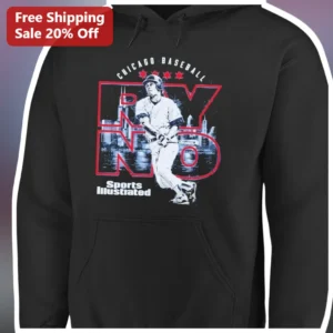 Chicago Baseball Vintage Player Hoodie Black Retro Sports Fan Apparel available at our Los Angeles warehouse