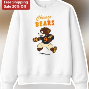 Chicago Bears Retro Cartoon Mascot Sweatshirt Vintage NFL Fan Gear Gift available at our Los Angeles warehouse