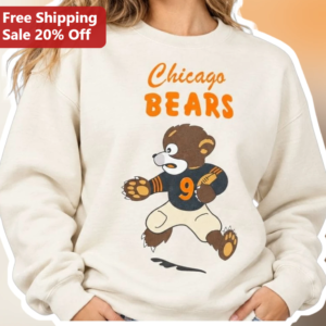 Chicago Bears Vintage Football Bear Mascot Sweatshirt NFL Fan Gear Game Day Apparel available at our Los Angeles warehouse