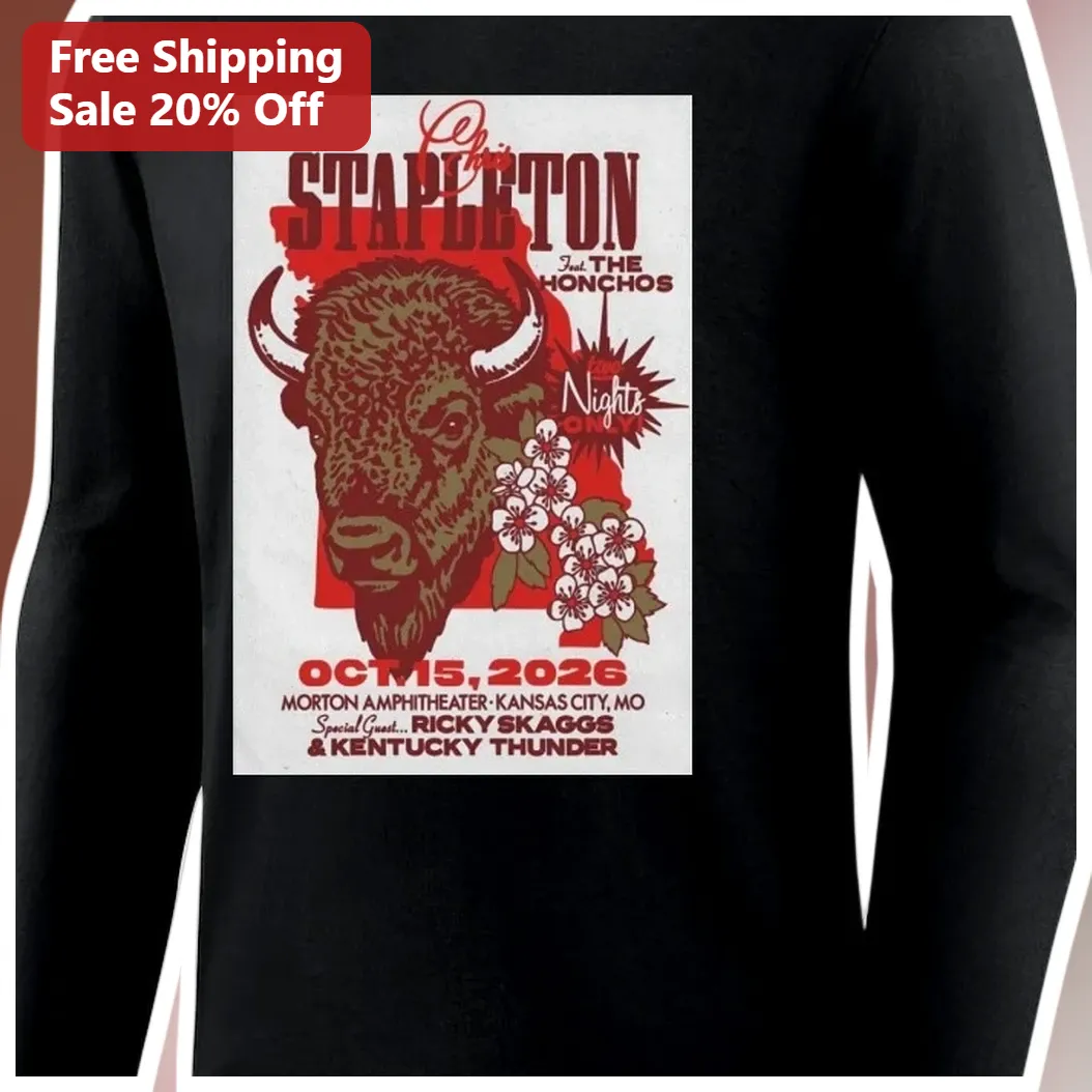 Chris Stapleton Nights Only Long Sleeve Shirt The Honchos Co — Los Angeles Chris Stapleton Nights Only Long Sleeve Shirt The Honchos Country Music Tour Merch Gift available at our Los Angeles warehouse