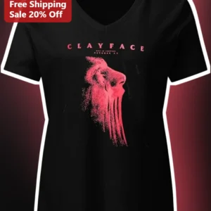 Clayface DC Horror Villain Graphic Tee Black V-Neck Shirt available at our Los Angeles warehouse