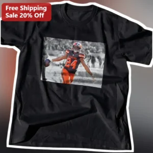Cleveland Browns Player Tee Vintage Action Shot Graphic T-Shirt for Men NFL Football Fan Gear available at our Los Angeles warehouse