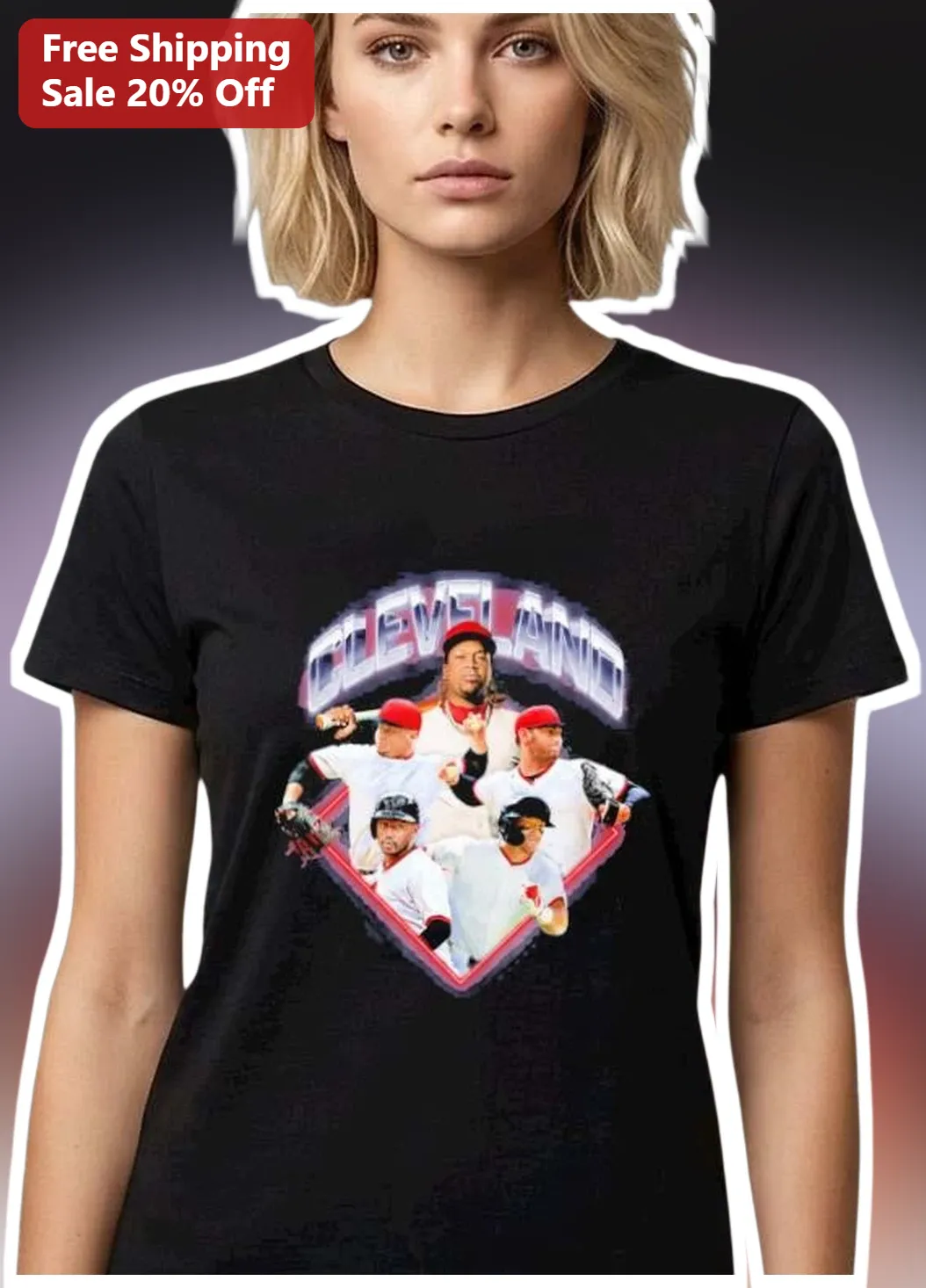 Cleveland Vintage Baseball Players Graphic Tee Retro Sports Fan Apparel Gift for Men Women available at our Los Angeles warehouse