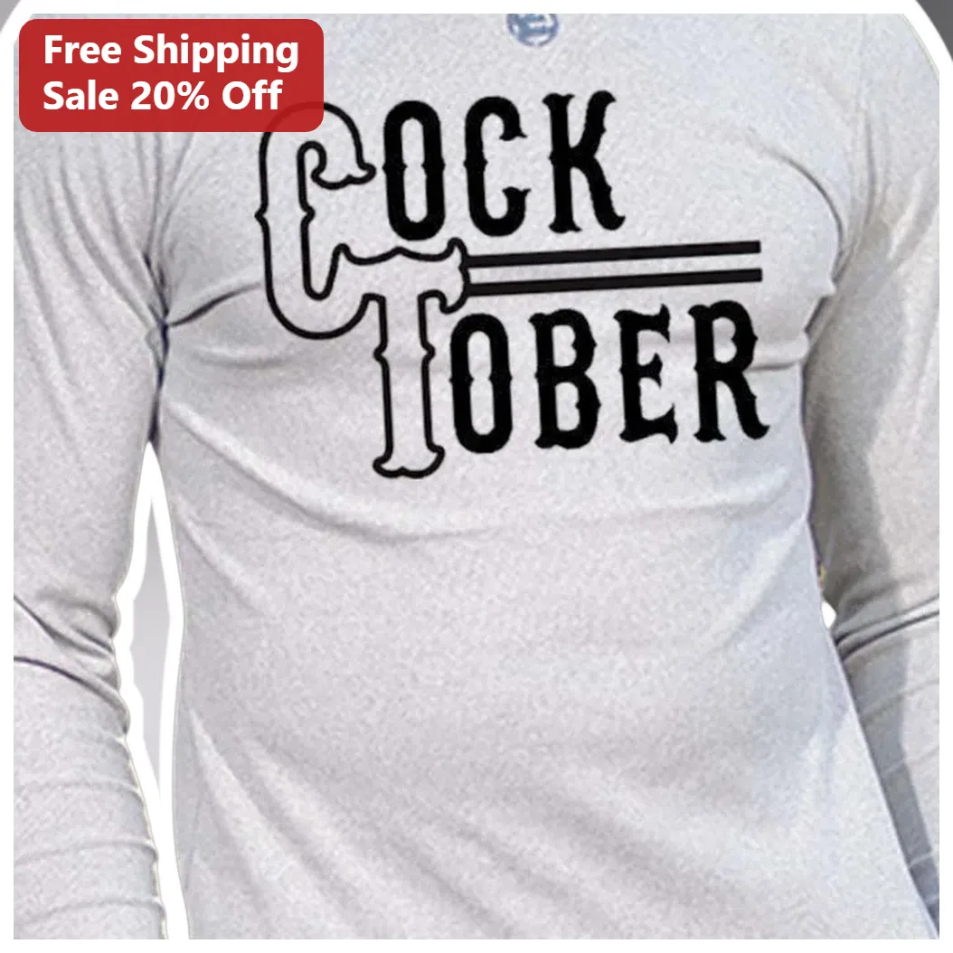 COCKTOBER Long Sleeve Tee Vintage Western Rooster Poultry Fa — Los Angeles COCKTOBER Long Sleeve Tee Vintage Western Rooster Poultry Farmer Gift Unisex available at our Los Angeles warehouse