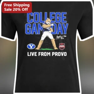 College Game Day Live From Provo BYU Cougars Football Tee available at our Los Angeles warehouse