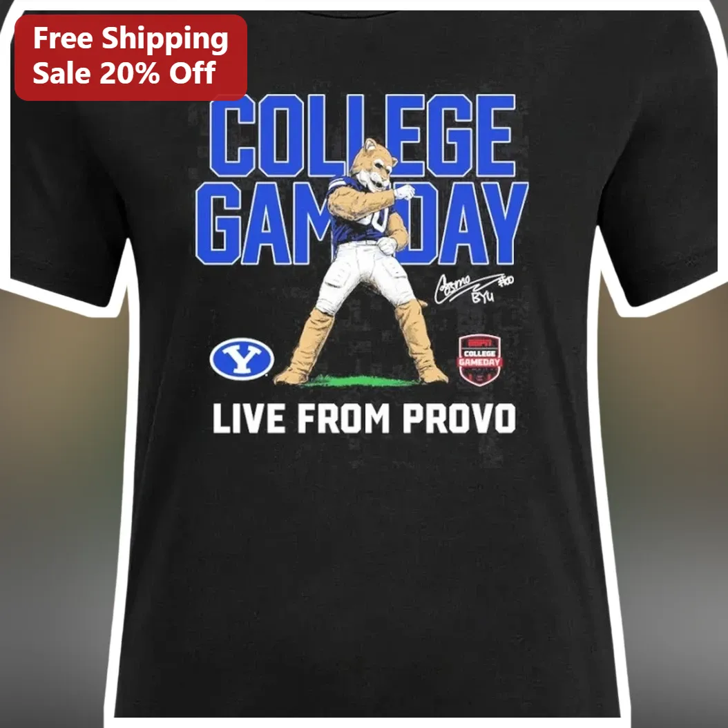 College Game Day Live From Provo BYU Cougars Football Tee available at our Los Angeles warehouse
