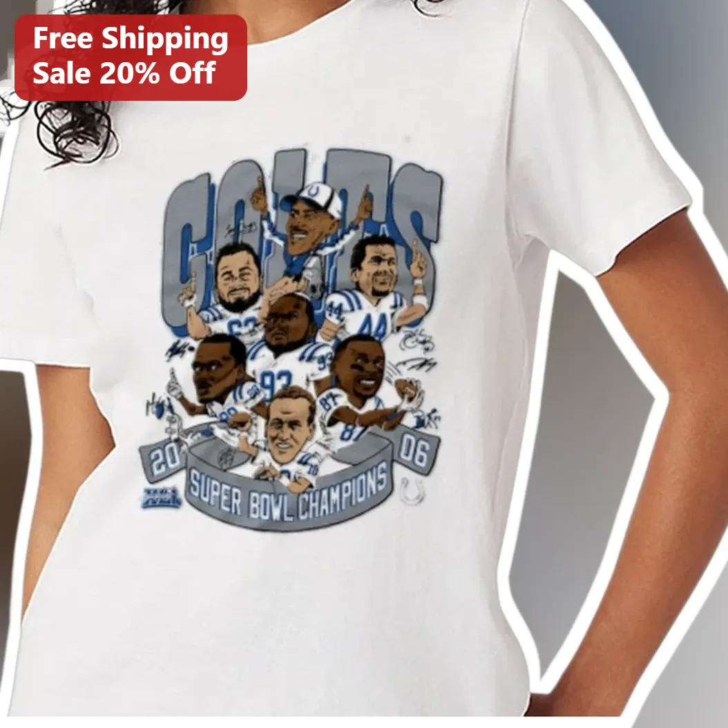 Colts Super Bowl Champions Tee Indianapolis Colts XLI Victory Shirt available at our Los Angeles warehouse