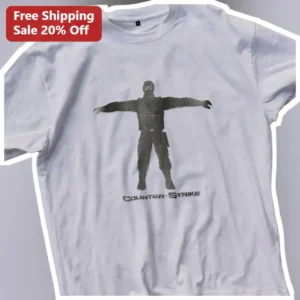 Counter-Strike Vintage CS 1.6 Terrorist T-Pose Graphic Tee for Gamers available at our Los Angeles warehouse