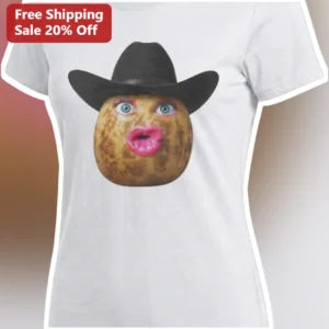 Cowboy Potato Face Tee Funny Western Humor Graphic Shirt for Men Women Novelty Gift available at our Los Angeles warehouse