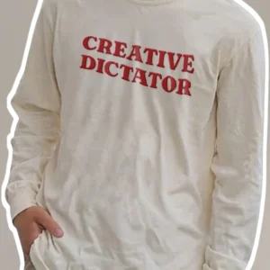 Creative Dictator Long Sleeve Tee Funny Art Director Boss Gift for Creative Professionals available at our Los Angeles warehouse