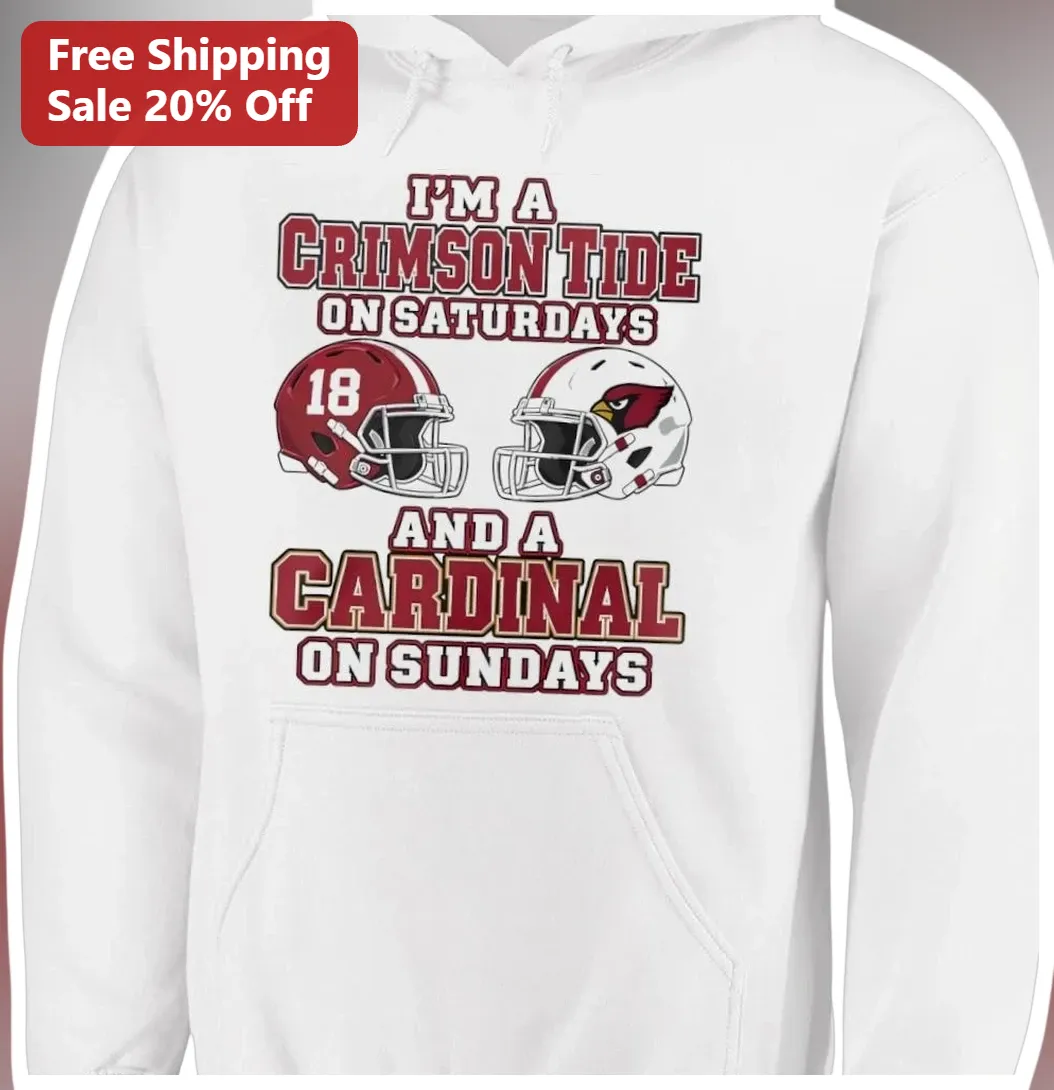Crimson Tide On Saturdays Cardinal On Sundays Hoodie Alabama — Los Angeles Crimson Tide On Saturdays Cardinal On Sundays Hoodie Alabama Football Fan Gift available at our Los Angeles warehouse