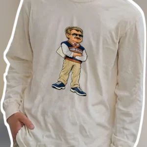 Custom Dad Caricature Long Sleeve Tee Personalized Funny Big Head Cartoon Gift from Photo available at our Los Angeles warehouse