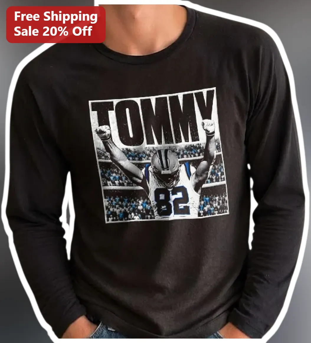 Custom Football Player Long Sleeve Tee Personalized Name Number Gift for Athletes available at our Los Angeles warehouse
