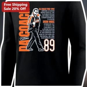 DA COACH Iron Mike Ditka Long Sleeve Shirt Chicago Bears Legend Tribute Apparel available at our Los Angeles warehouse