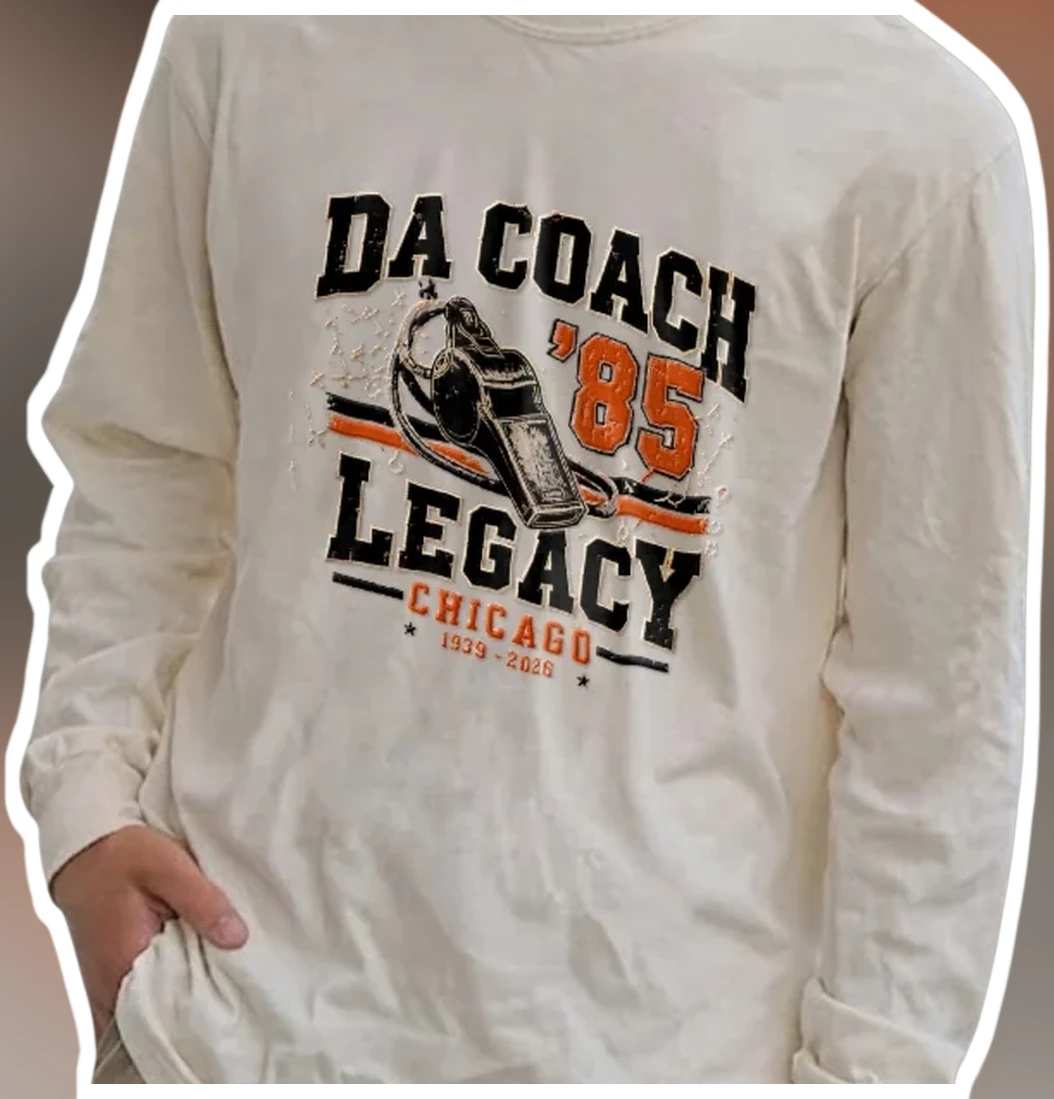 DA COACH LEGACY Long Sleeve Tee Vintage Mike Ditka Tribute S — Los Angeles DA COACH LEGACY Long Sleeve Tee Vintage Mike Ditka Tribute Shirt for Chicago Bears Fans available at our Los Angeles warehouse