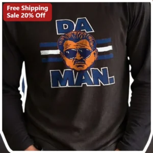 DA MAN Long Sleeve Shirt Charles Barkley NBA Meme Graphic Tee for Men available at our Los Angeles warehouse