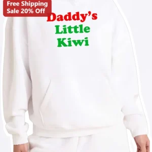 Daddy's Little Kiwi Hoodie New Zealand Dad Gift for Fatherhood Announcement available at our Los Angeles warehouse