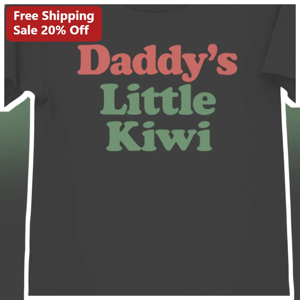 Daddy's Little Kiwi Retro Serif Tee Gift for Dad and Daughte — Los Angeles Daddy's Little Kiwi Retro Serif Tee Gift for Dad and Daughter available at our Los Angeles warehouse