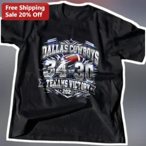 Dallas Cowboys Vs Texans Victory Tee NFL Rivalry Game Commemorative Shirt for Fans available at our Los Angeles warehouse
