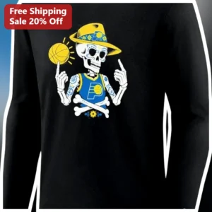 Day of the Dead Skeleton Indiana Pacers Basketball...