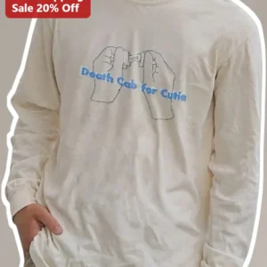 Death Cab for Cutie Long Sleeve Tee Indie Rock Band Merch Wishbone Graphic Shirt available at our Los Angeles warehouse