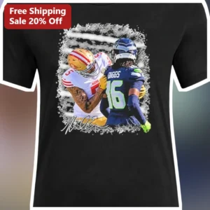 Deebo Samuel Graphic Tee NFL Football Player Distressed Vintage Style Shirt for Men Women available at our Los Angeles warehouse