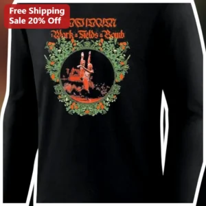 DEGUBRUI Work in Fields and Bomb Long Sleeve Shirt Gothic Streetwear Graphic Apparel available at our Los Angeles warehouse