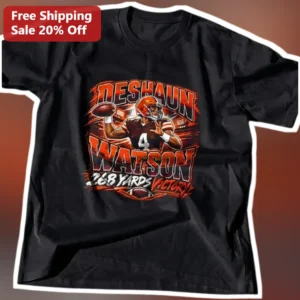 Deshaun Watson Cleveland Browns NFL Fan Tee Black Football Quarterback Shirt available at our Los Angeles warehouse