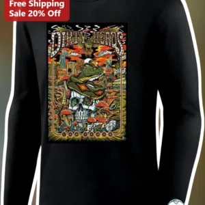 Dirty Heads Las Vegas Long Sleeve Shirt Band Merch Psychedelic Snake Skull Design available at our Los Angeles warehouse