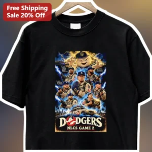 Dodgers NLCS Game 2 Tee Ghostbusters Parody Los Angeles Baseball Playoff Commemorative Shirt available at our Los Angeles warehouse
