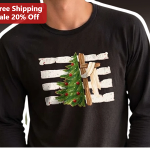 Don't Tread On Me Christmas Tree Long Sleeve Shirt Patriotic Gadsden Flag Holiday Gift available at our Los Angeles warehouse