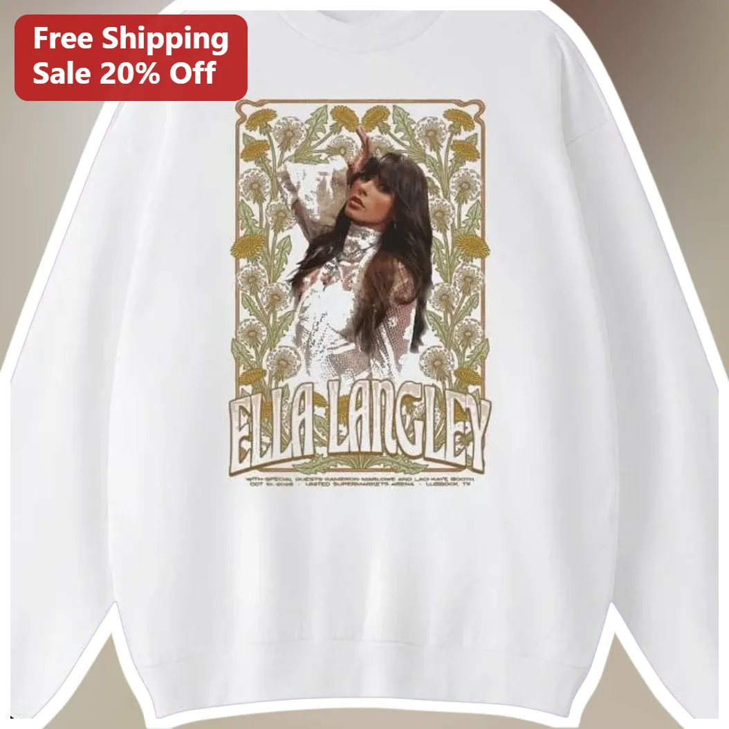 Ella Langley Vintage Concert Poster Sweatshirt Country Music — Los Angeles Ella Langley Vintage Concert Poster Sweatshirt Country Music Fan Gift available at our Los Angeles warehouse