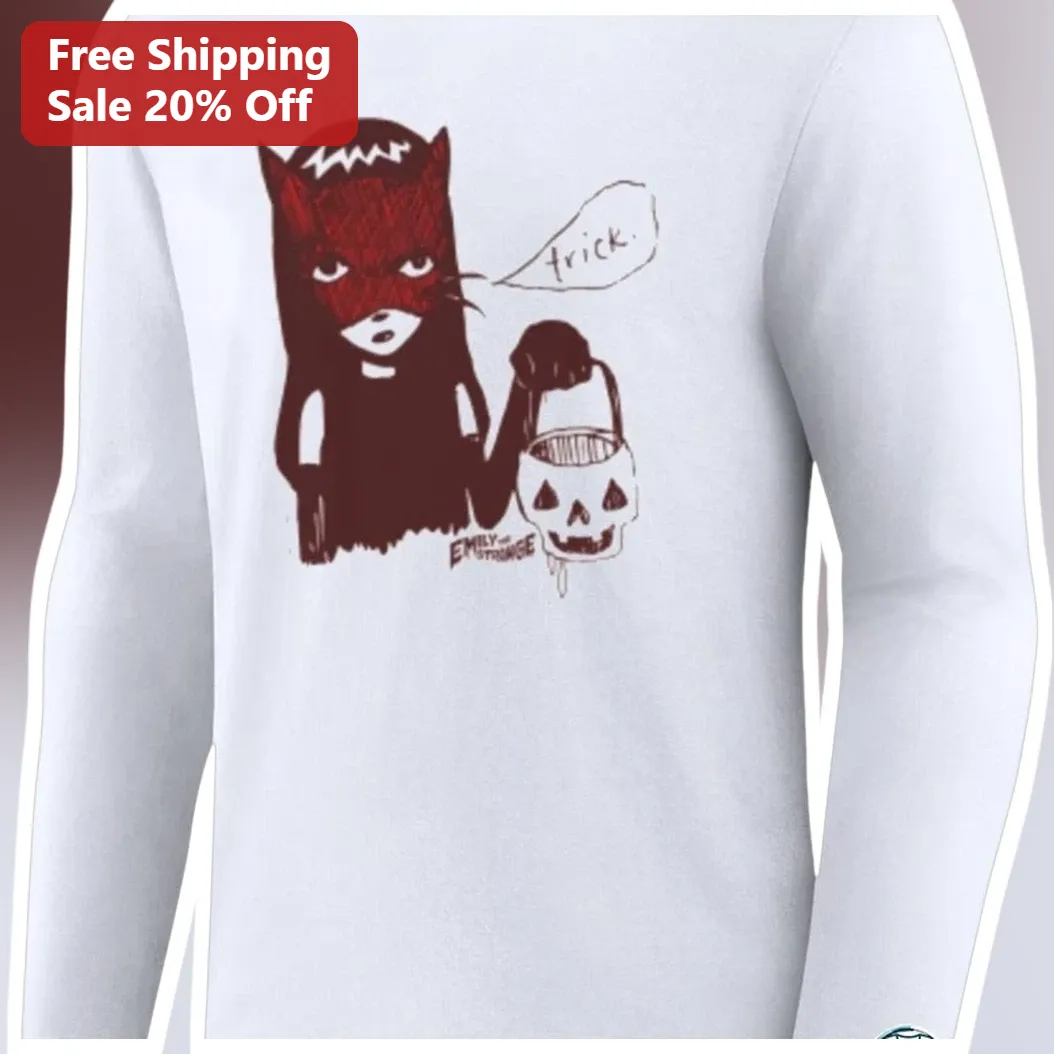 Emily Strange Trick Long Sleeve Tee Gothic Spooky Cute Hallo — Los Angeles Emily Strange Trick Long Sleeve Tee Gothic Spooky Cute Halloween Shirt available at our Los Angeles warehouse