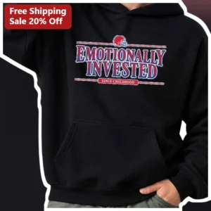 Emotionally Invested Since Childhood Hoodie Retro Football Fan Gift Unisex Sweatshirt available at our Los Angeles warehouse