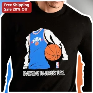 Everyday Is Jersey Day Basketball Player Graphic Tee for Men Women Sports Fans available at our Los Angeles warehouse