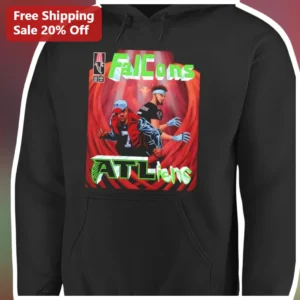 Falcons ATLiens Michael Vick Hoodie Atlanta NFL Football Fan Gift Black Pullover available at our Los Angeles warehouse