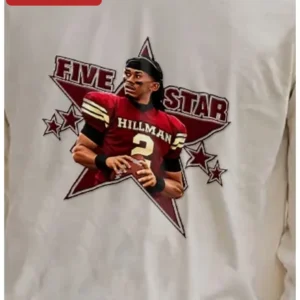 Five Star Football Player Graphic Tee Men's Sports Athlete Shirt available at our Los Angeles warehouse