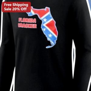 Florida Cracker Long Sleeve Shirt Southern Heritage Florida State Outline Confederate Flag Map Graph available at our Los Angeles warehouse