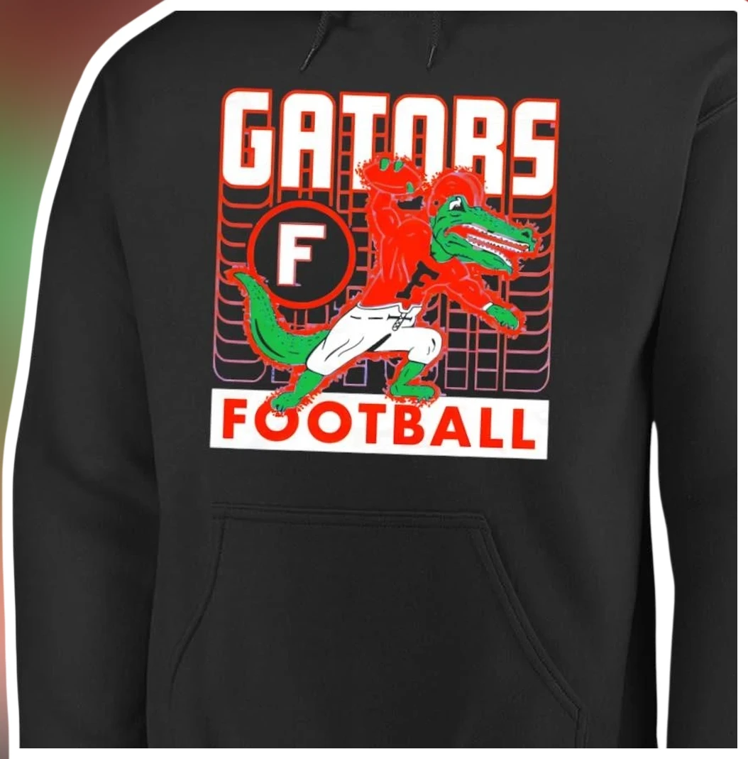 Florida Gators Football Mascot Hoodie Retro Collegiate Game Day Pullover for Men available at our Los Angeles warehouse