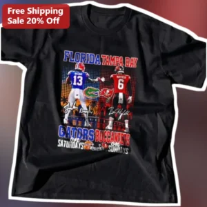 Florida Tampa Bay Gators Buccaneers Saturday Sunday Game Day Tee available at our Los Angeles warehouse