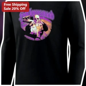 Followsquad Long Sleeve Shirt Gothic Drift Car Skeleton Streetwear Apparel available at our Los Angeles warehouse