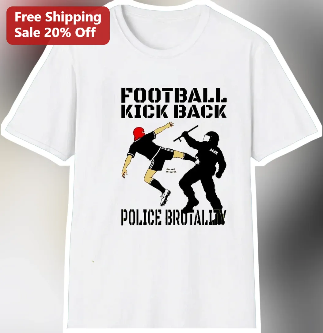 Football Kick Back Police Brutality Protest Graphic Tee — Los Angeles Football Kick Back Police Brutality Protest Graphic Tee available at our Los Angeles warehouse