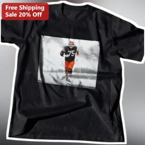 Football Player Selective Color Graphic Tee Black and White Sports Art Shirt available at our Los Angeles warehouse