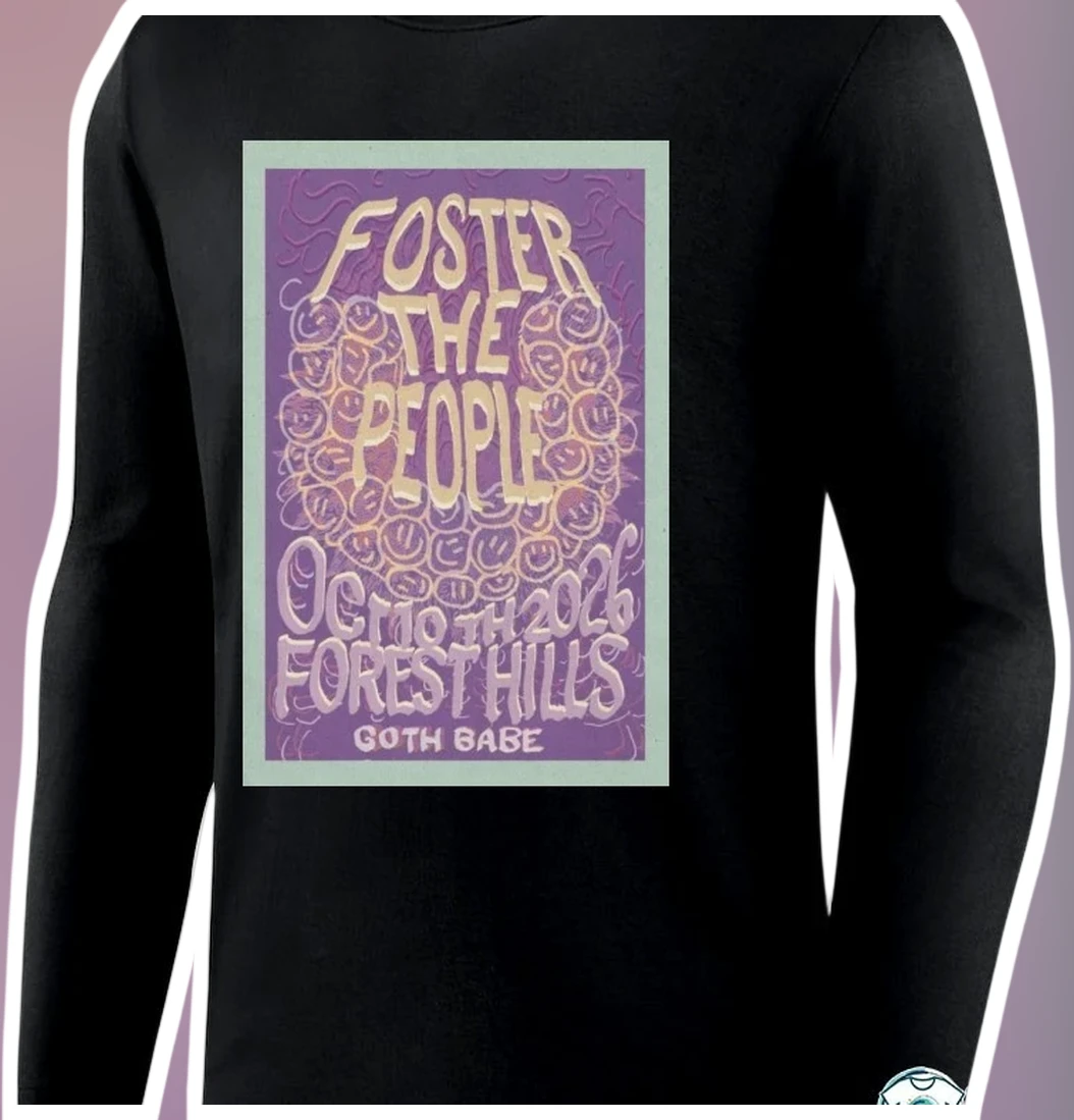 Foster the People Long Sleeve Tee Retro Indie Pop Band Merch — Los Angeles Foster the People Long Sleeve Tee Retro Indie Pop Band Merch Black Graphic Shirt available at our Los Angeles warehouse