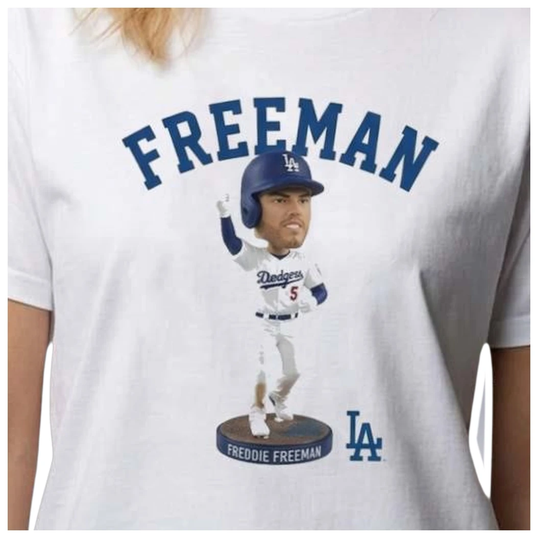 Freddie Freeman Dodgers Bobblehead Graphic Tee Baseball Fan Gift available at our Los Angeles warehouse