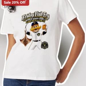Friday Fish Fry World Series Game 1 Bernie Brewer Tee available at our Los Angeles warehouse