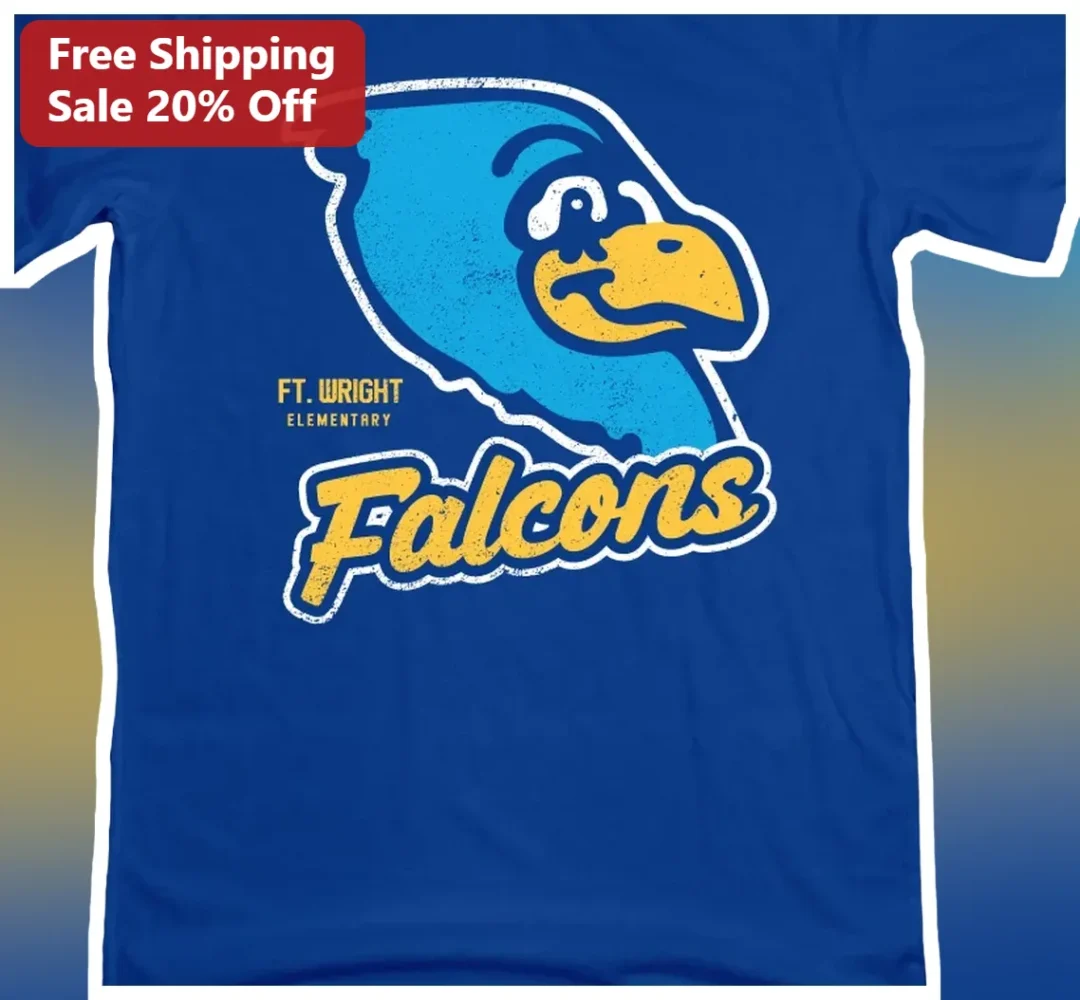 FT. WRIGHT ELEMENTARY Falcons Vintage School Spirit Tee available at our Los Angeles warehouse