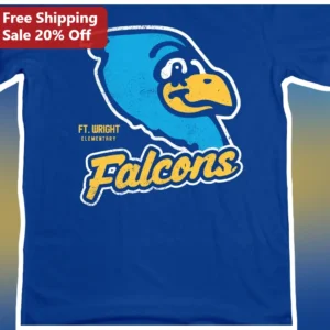 FT. WRIGHT ELEMENTARY Falcons Vintage School Spirit Tee available at our Los Angeles warehouse