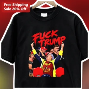 Fuck Trump Tee Anti-Trump Political Protest Graphic T-Shirt for Men Women Unisex available at our Los Angeles warehouse
