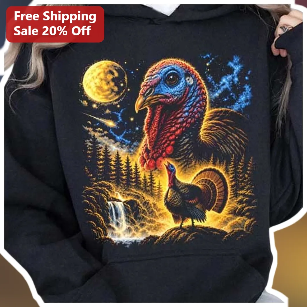 Galaxy Turkey Graphic Hoodie Surreal Celestial Bird Art Pull — Los Angeles Galaxy Turkey Graphic Hoodie Surreal Celestial Bird Art Pullover Thanksgiving Gift for Men Women available at our Los Angeles warehouse